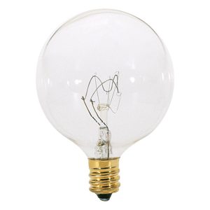 Satco 60 W G16.5 Decorative Incandescent Bulb E12 (Candelabra) Soft White 2 pk