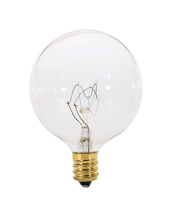 Satco 60 W G16.5 Decorative Incandescent Bulb E12 (Candelabra) Soft White 2 pk