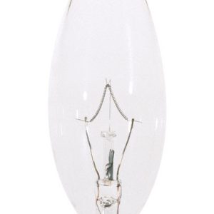 Satco 25 W BA9.5 Chandelier Incandescent Bulb E12 (Candelabra) Soft White 2 pk