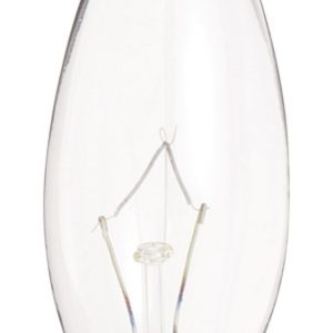Satco 40 W CA9 Chandelier Incandescent Bulb E12 (Candelabra) Soft White 2 pk