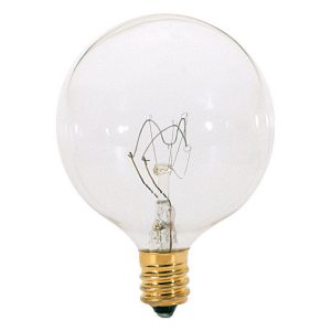 Satco 25 W G16.5 Decorative Incandescent Bulb E12 (Candelabra) Soft White 1 pk