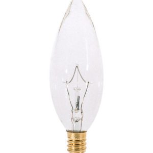 Satco 60 W B10 Decorative Incandescent Bulb E12 (Candelabra) Soft White 2 pk
