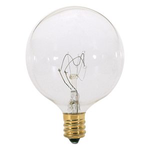 Satco 40 W G16.5 Decorative Incandescent Bulb E12 (Candelabra) Soft White 1 pk