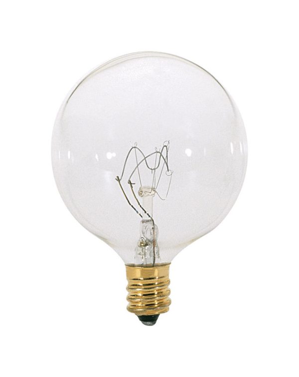 Satco 40 W G16.5 Decorative Incandescent Bulb E12 (Candelabra) Soft White 1 pk