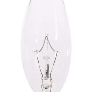 Satco 25 W BA9.5 Chandelier Incandescent Bulb E12 (Candelabra) Soft White 1 pk