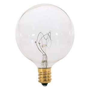 Satco 25 W G16.5 Decorative Incandescent Bulb E12 (Candelabra) Soft White 2 pk