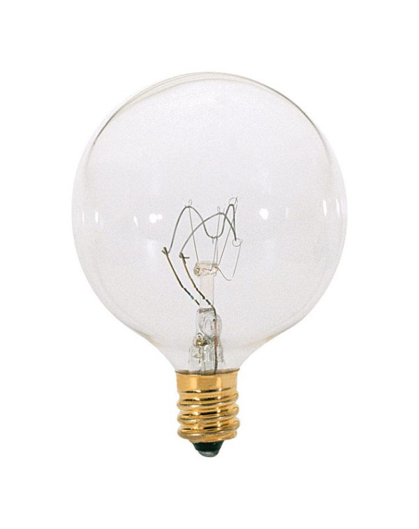 Satco 25 W G16.5 Decorative Incandescent Bulb E12 (Candelabra) Soft White 2 pk