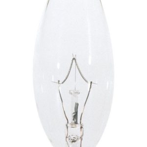 Satco 40 W BA9.5 Chandelier Incandescent Bulb E12 (Candelabra) Soft White 1 pk