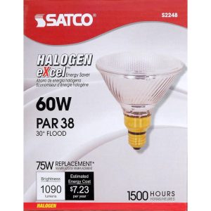 Satco 60 W PAR38 Floodlight Halogen Bulb 1,090 lm Warm White 1 pk