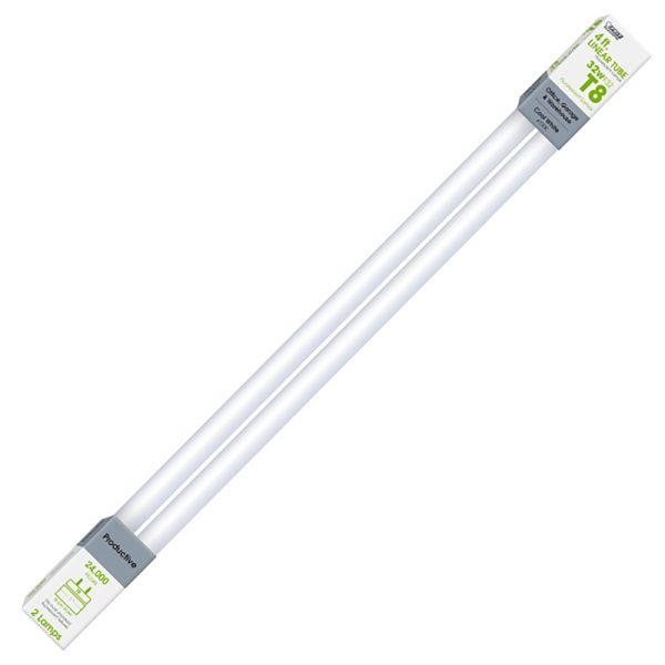 Feit Electric 32 W T8 1 in. D X 48 in. L Fluorescent Bulb Cool White Linear 4100 K 2 pk