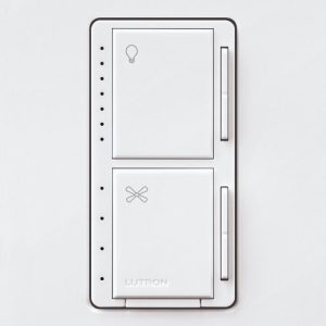 Lutron Maestro White 250 W Fan/LED Dimmer Switch 1 pk