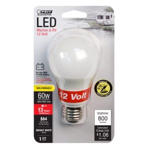 Feit Electric A19 E26 (Medium) LED Bulb Warm White 60 Watt Equivalence 1 pk