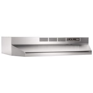 Broan 24 in. W Silver Non-Vented Range Hood