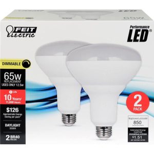 Feit Electric BR40 E26 (Medium) LED Bulb Daylight 65 Watt Equivalence 2 pk