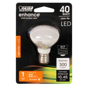 Feit Electric Enhance R14 E17 (Intermediate) LED Bulb Soft White 40 Watt Equivalence 1 pk