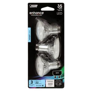 Feit Electric Enhance MR16 GU10 LED Bulb Daylight 35 Watt Equivalence 3 pk