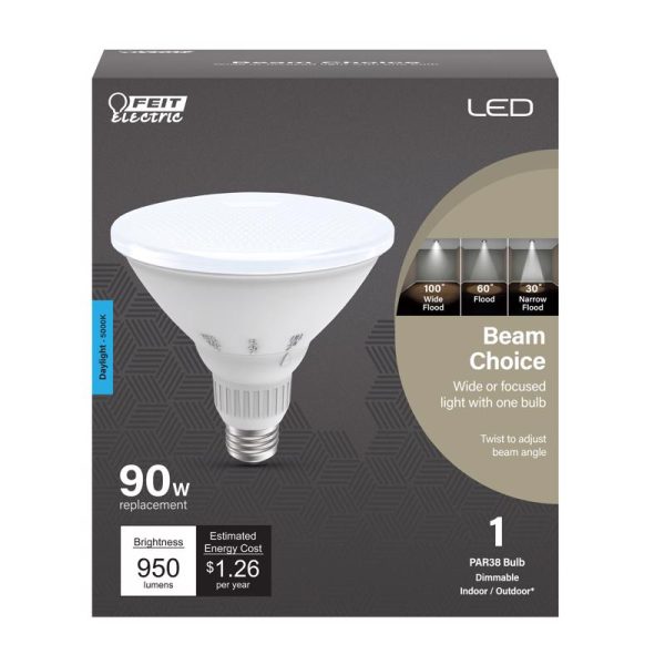 Feit Electric Intellibulb PAR38 E26 (Medium) LED Bulb Daylight 90 Watt Equivalence 1 pk