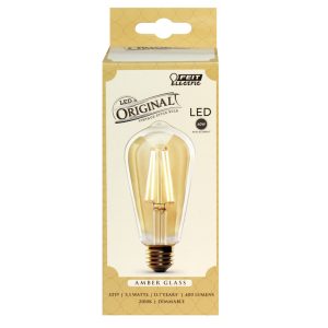 Feit Electric ST19 E26 (Medium) LED Bulb Amber Soft White 60 Watt Equivalence 1 pk