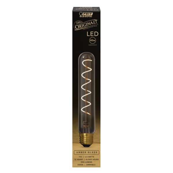 Feit Electric T10 E26 (Medium) LED Bulb Amber 40 Watt Equivalence 1 pk