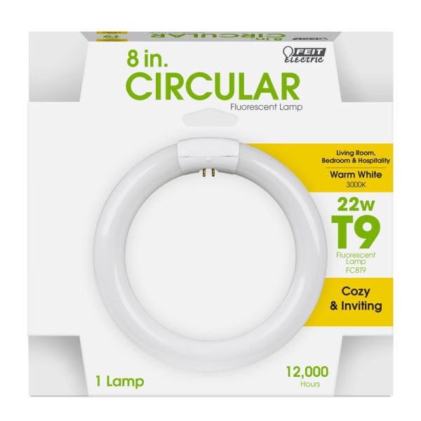 Feit Electric 22 W T9 8 in. L Circline Fluorescent Bulb Warm White Linear 3000 K 1 pk