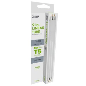 Feit Electric 6 W T5 0.63 in. D X 9 in. L Fluorescent Bulb Cool White Linear 4100 K 1 pk