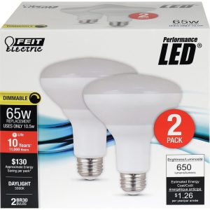 Feit Electric BR30 E26 (Medium) LED Bulb Daylight 65 Watt Equivalence 2 pk