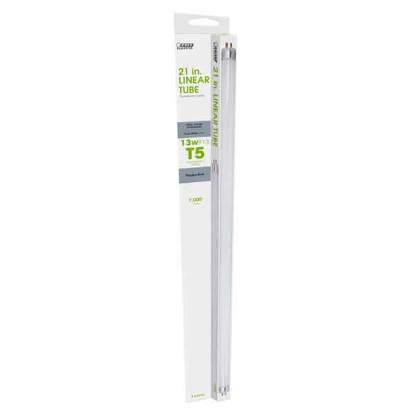 Feit Electric 13 W T5 0.63 in. D X 21 in. L Fluorescent Bulb Cool White Linear 4100 K 1 pk