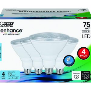 Feit Electric Enhance PAR38 E26 (Medium) LED Bulb Daylight 75 Watt Equivalence 4 pk