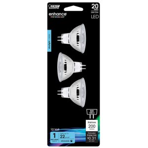 Feit Electric Enhance MR16 GU5.3 LED Bulb Daylight 20 Watt Equivalence 3 pk