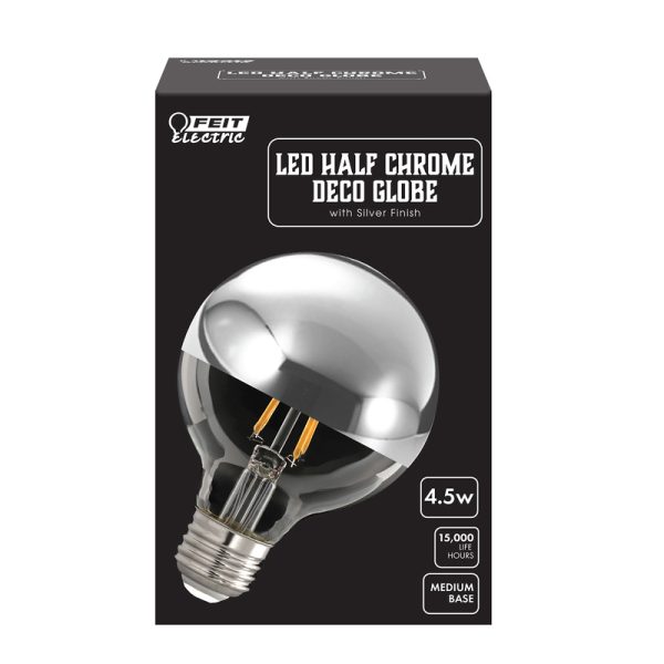 Feit Electric Deco Globe G25 E26 (Medium) Filament LED Bulb Soft White 40 Watt Equivalence 1 pk