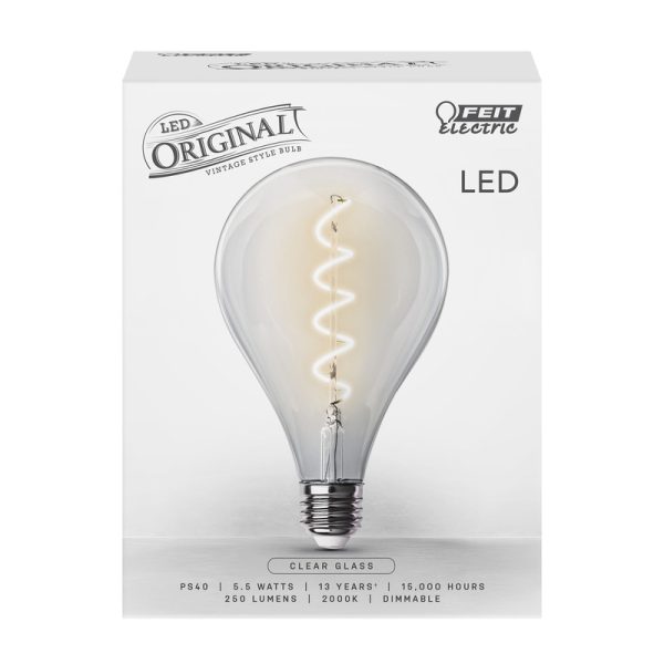 Feit Electric PS40 E26 (Medium) LED Bulb Soft White 60 Watt Equivalence 1 pk