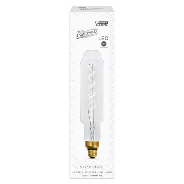 Feit Electric Bottle E26 (Medium) Filament LED Bulb Soft White 60 Watt Equivalence 1 pk