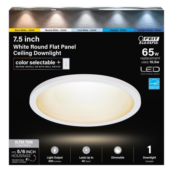 Feit Electric White 5/6 in. W LED Retrofit Downlight Kit 10.5 W