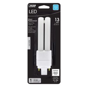 Feit Electric PL13 GX23 LED Bulb Cool White 13 Watt Equivalence 1 pk