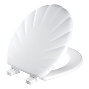 Bemis Round White Molded Wood Toilet Seat