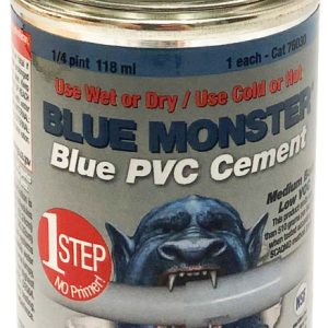 Blue Monster Clear All Weather Cement For PVC 8 oz