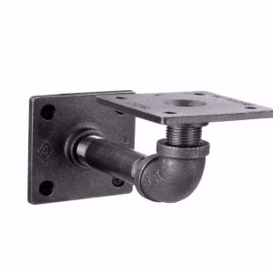 STZ Black Steel Shelf Bracket 6 in. L