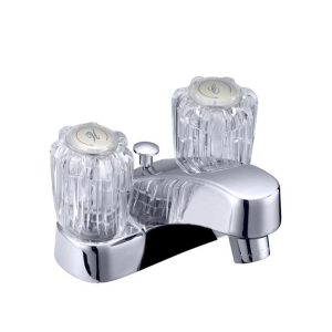 LDR Chrome Two-Handle Bathroom Sink Faucet 4 in.