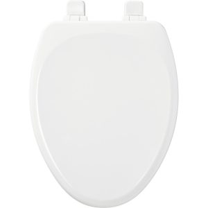 Bemis Slow Close Elongated White Molded Wood Toilet Seat
