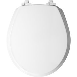Bemis Slow Close Round White Molded Wood Toilet Seat