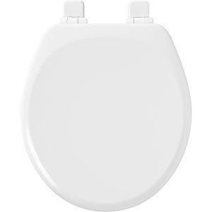 Bemis Slow Close Round White Molded Wood Toilet Seat