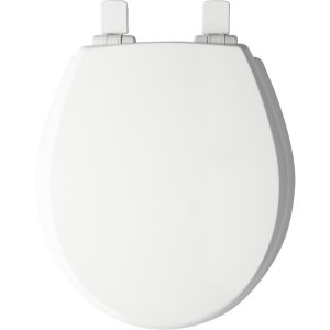 Bemis Slow Close Round White Molded Wood Toilet Seat