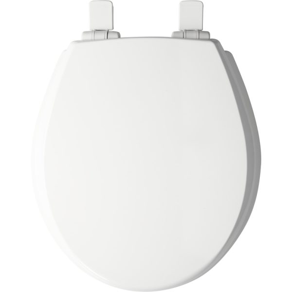 Bemis Slow Close Round White Molded Wood Toilet Seat