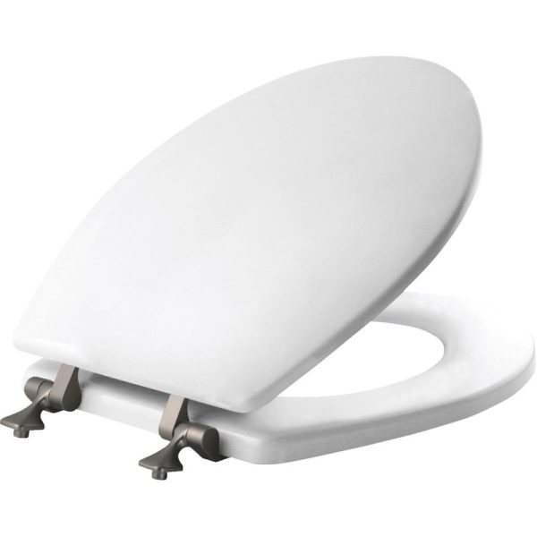 Bemis Slow Close Round White Molded Wood Toilet Seat