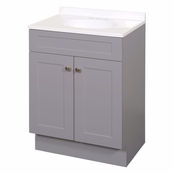 Zenith Products Single Gray Bathroom Vanity 24 in. W X 18 in. D X 35 in. H