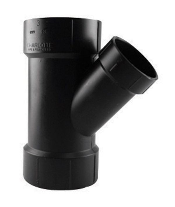 Charlotte Pipe 4 in. Hub X 4 in. D Hub ABS Wye
