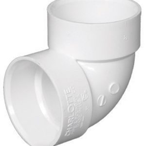 Charlotte Pipe Schedule 40 1-1/2 in. Hub X 1-1/2 in. D Hub PVC Elbow