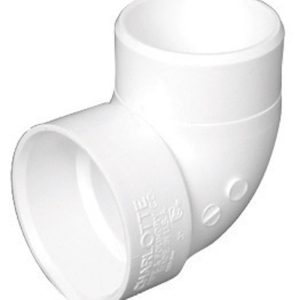 Charlotte Pipe Schedule 40 1-1/2 in. Hub X 1-1/2 in. D Spigot PVC Elbow