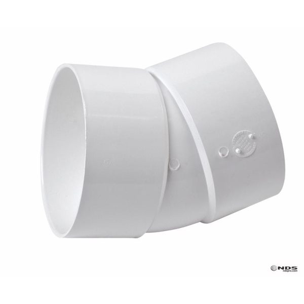NDS Schedule 35 6 in. Hub each X 6 in. D Hub PVC Elbow
