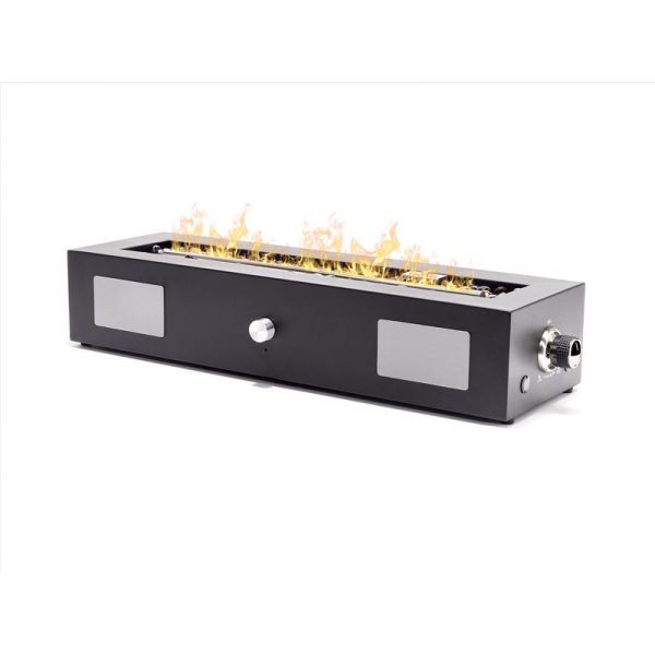Ukiah Cascade 28 in. W Steel Outdoor Rectangular Propane Fire Pit with Sound System
